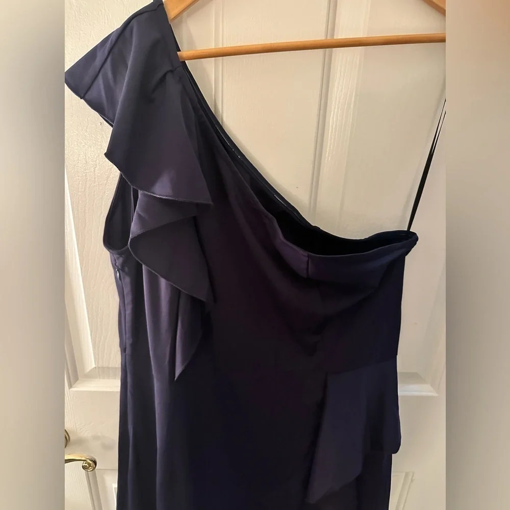 Grace Karin Navy Size XXL One Shoulder with Ruffles Cocktail/Formal Dress - Picture 3 of 13